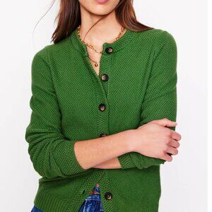BODEN Callie Crochet Trim Cardigan (L)